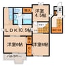 アンソレイエ白沢 3LDKの間取り