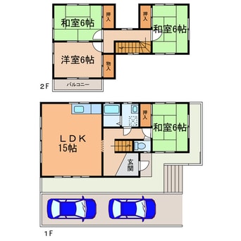 間取図 高山町貸家（4-14-10）