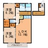 コサティ 2LDKの間取り