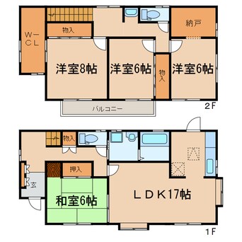 間取図 勝川新町2丁目貸家