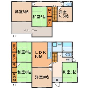 間取図 宮崎邸貸家（高森台３丁目）