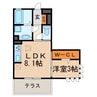 Bloomington 1LDKの間取り