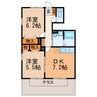 チェルシー（出川町） 2DKの間取り