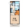WING KASUGAI 1Kの間取り