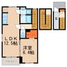 ウイングＫ　Ⅵ 1LDKの間取り