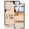 ルタンシャルム 1LDKの間取り