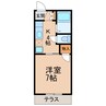 高蔵寺ハイム 1Kの間取り