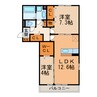 イ・ラプセル 2LDKの間取り