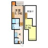 Solatio鳥羽見 1Kの間取り