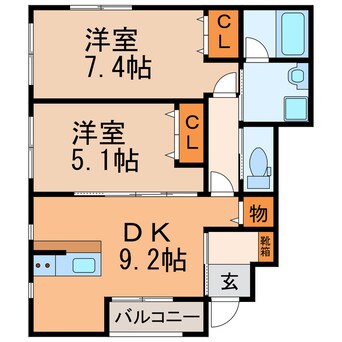 間取図 ベリアス　トア