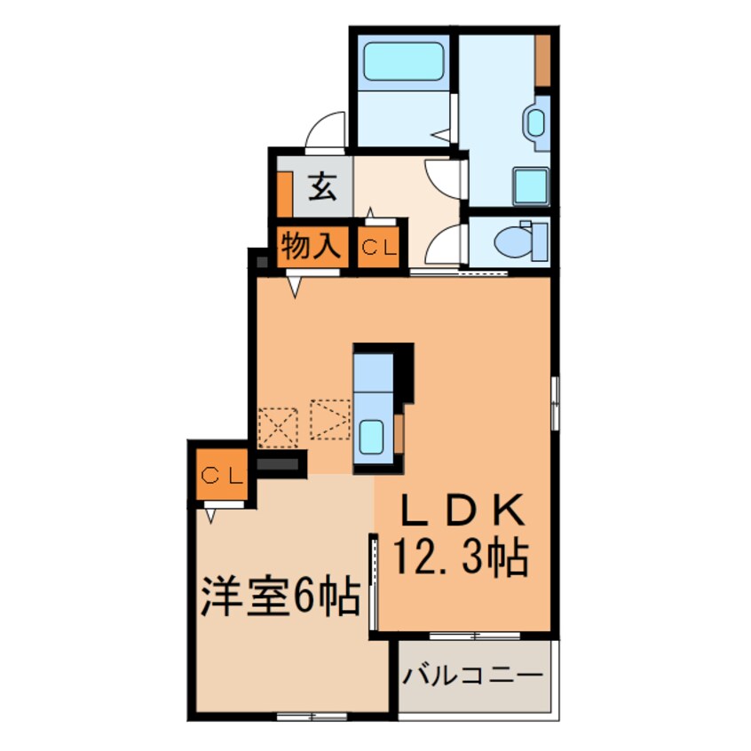 間取図 ラ.ノストラ.カーサK　Ⅱ