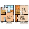 A・fort鴻の巣 2LDKの間取り