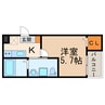 メゾンシエル（鳥神町） 1Kの間取り