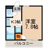 メゾン神領（堀ノ内町） 1Kの間取り