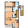 ユメゾン南 1LDKの間取り