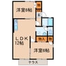 セジュール柴田 2LDKの間取り