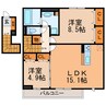 Leilani 2LDKの間取り