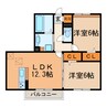 リジュール 2LDKの間取り