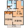 ハイツ北御油 2DKの間取り