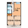 ストーク横地 2LDKの間取り