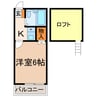 Azur新守山 1Kの間取り
