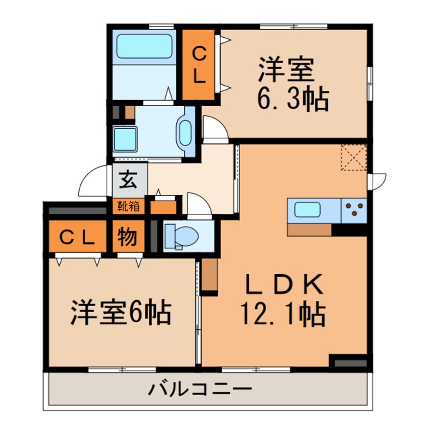 間取図 プランドール（鳥神町）