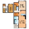 シルベーヌ豊山Ⅰ 1LDKの間取り