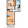 オハナ（細木町） 1LDKの間取り