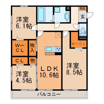 間取図 グランディア（篠木町）