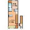 シリウス 1LDKの間取り