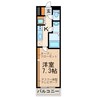 コートダジュール中村1 1Kの間取り