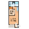 MORIYAMA HILLS 1LDKの間取り