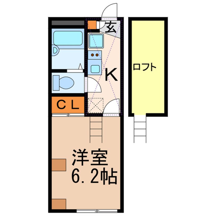 間取図 レオパレス鹿之助