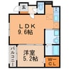ブリーゼ楠 1LDKの間取り