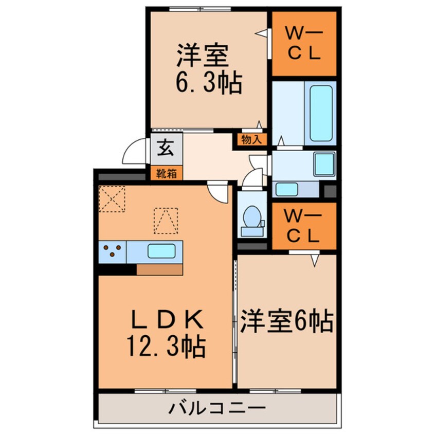 間取図 グランディール（柏原町）