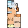 サクラズ ハーモニー 1LDKの間取り