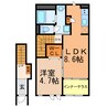 ハピネス（豊場新栄） 1LDKの間取り