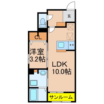 間取図 マーベラス勝川K Ⅴ