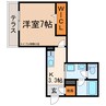 グランサフィール 1Kの間取り