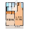コンフォート楠 1LDKの間取り