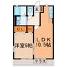 コンフォート楠 1LDKの間取り