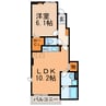 アルベンセⅡ 1LDKの間取り