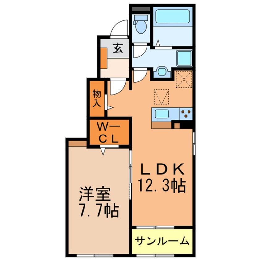 間取図 プチシャルダンA