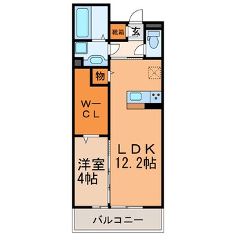 間取図 仮）D-room気噴町PJ　B棟