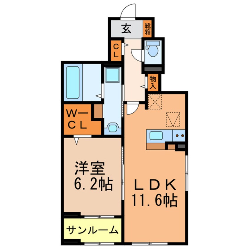 間取図 ハピネス（豊場下戸）