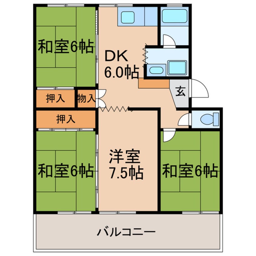 間取図 パビリオンかちがわ