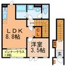 仮）守山区上志段味新築アパート 1LDKの間取り