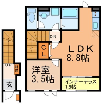 間取図 仮）守山区上志段味新築アパート