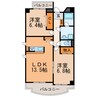 クレールナデシコ 2LDKの間取り
