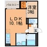 Jack daieijiⅠ 1LDKの間取り